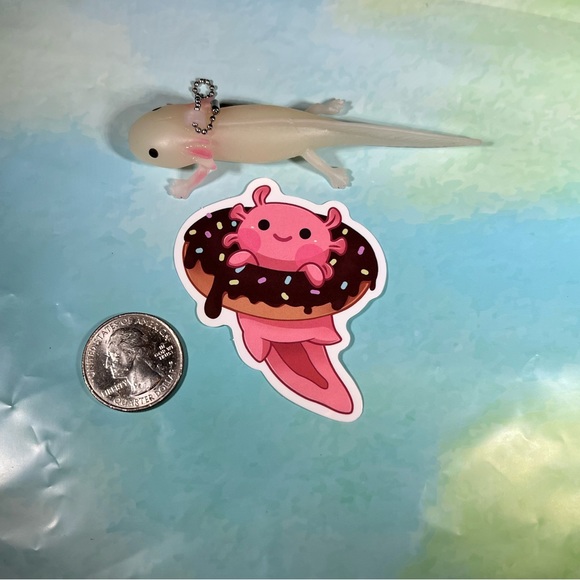 SPRINKLES Axolotl Crazy Trending WaterProof Single Decor Accent Sticker - Picture 2 of 4